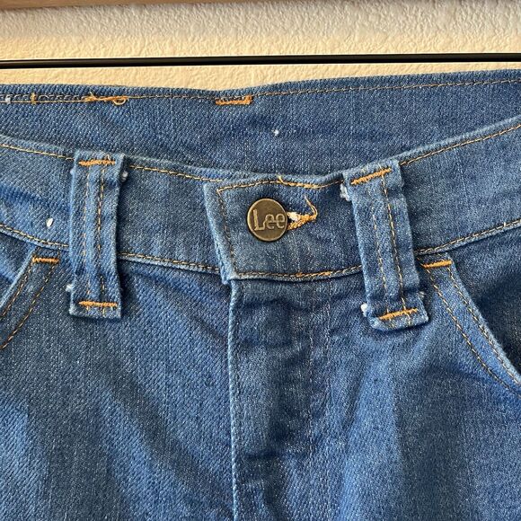 Vintage Lee Jeans Women's Size 25T Flare Talon Zipper Bell Bottom Union Made USA - Picture 4 of 15
